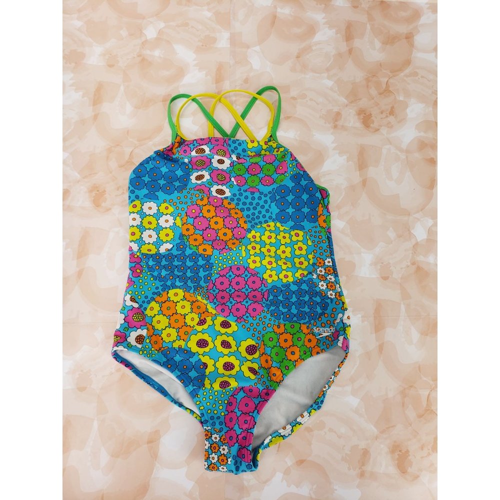 Speedo Floral Size 14 Girls One Piece Swimsuit